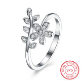 925 Sterling Silver Ring floral stone ring jewelry wholesale SVR119